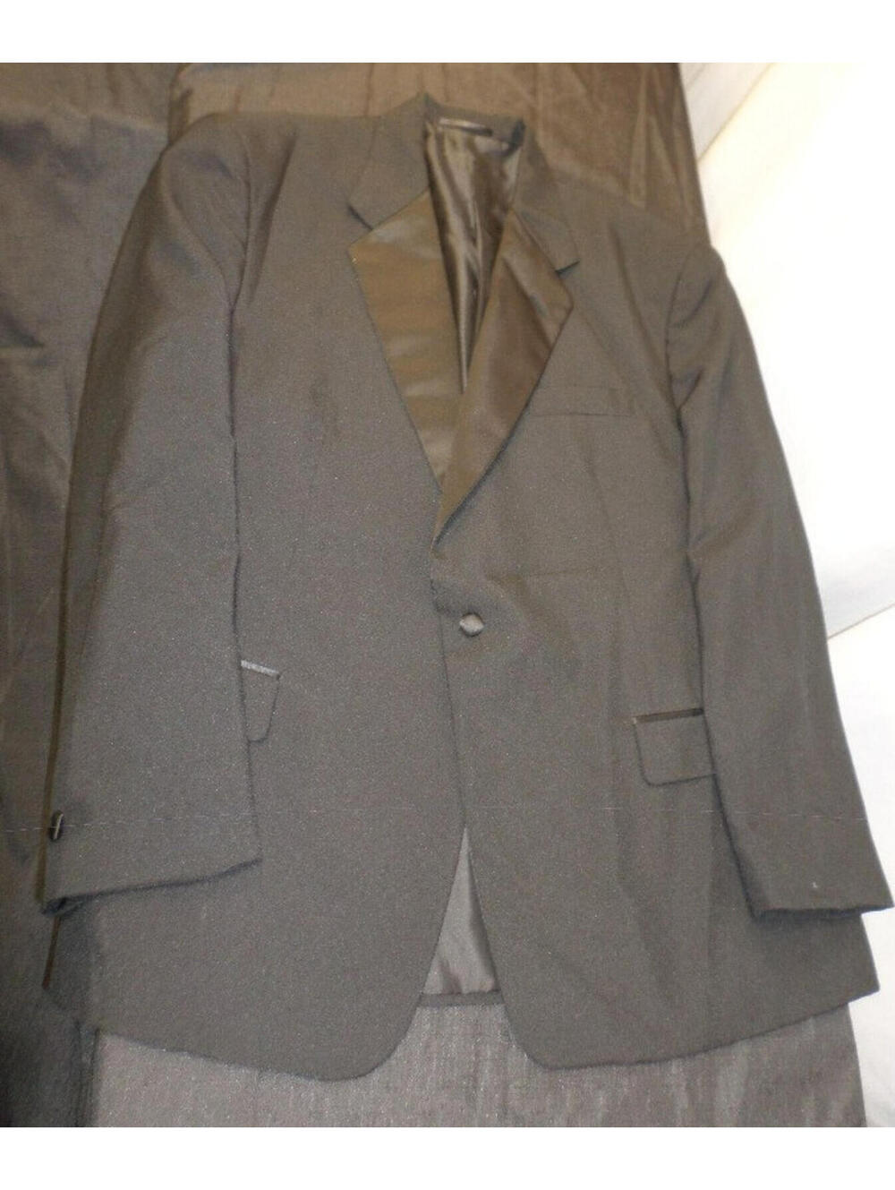 1 BUTTON STAGE ACCENTS DESIGNER SUIT FORMAL TUXEDO JACKET COAT MENS BLACK 48R
